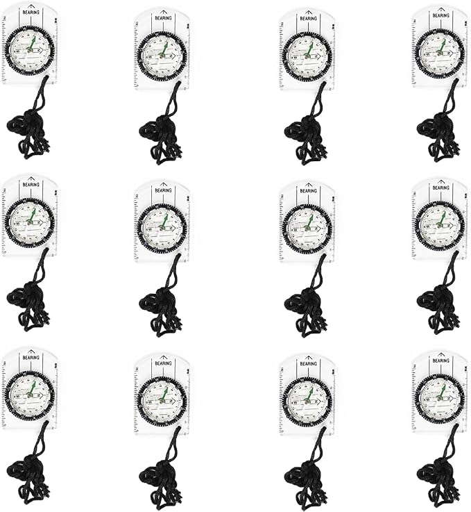 12pcs Orienteering Compass Set by BOSOIRSOU