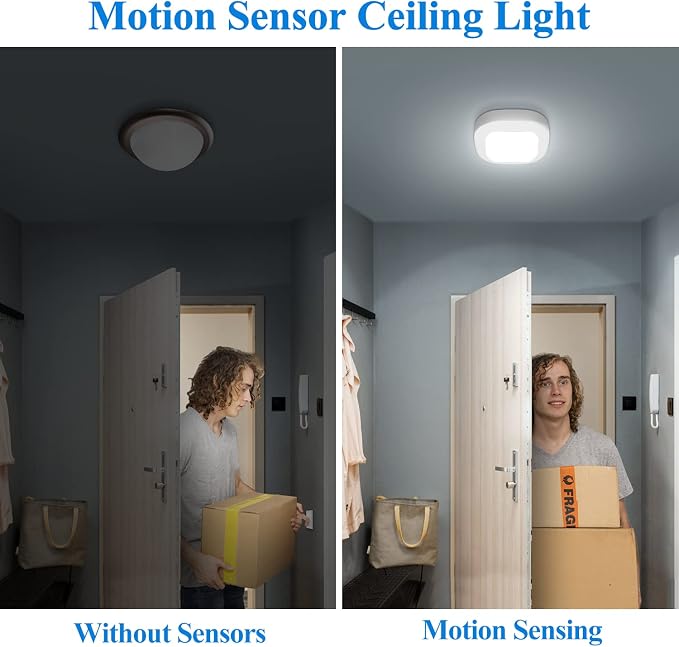 WhitePoplar Closet Light, Battery Operated Ceiling Motion Sensor LED Light - Image 3