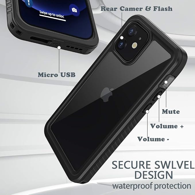 Diverbox for iPhone 12 Waterproof Case, Waterproof Shockproof Dustproof IP68 - Image 4