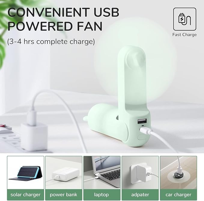 JISULIFE Handheld Fan 8 Plus: All-in-One Mini Fan - Image 6