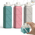 BEAUTAIL Collapsible Water Bottles 20.6oz, Silicone Foldable Portable Travel by BEAUTAIL