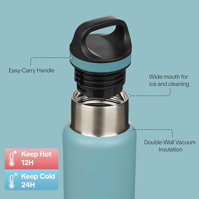 BJPKPK Insulated Water Bottle 18OZ Stainless Steel Water Bottle - Image 2