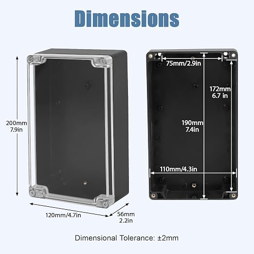 LeMotech Project Box ABS Plastic IP65 Waterproof Dustproof Electrical Junction - Image 2