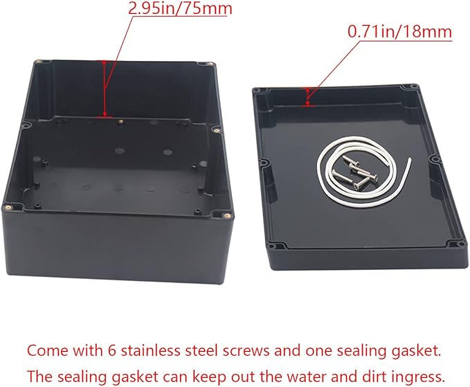 Project Box ABS Black Electrical Boxes IP65 Outdoor Waterproof Box Electronic - Image 5