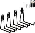 Garage Hooks Heavy Duty, 4 Pack Large Square Steel Garage Storage Hooks by BRCRXW