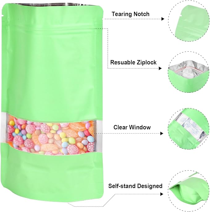 3.5"x5" 120pcs Mylar Bags for Food Storage, Smell Proof Bag - Image 3