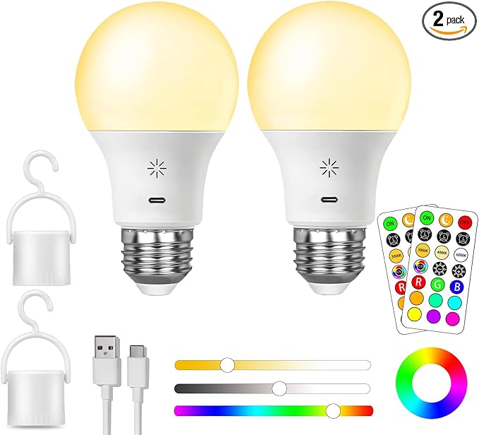 LED Rechargeable Light Bulbs by BOBOPAI