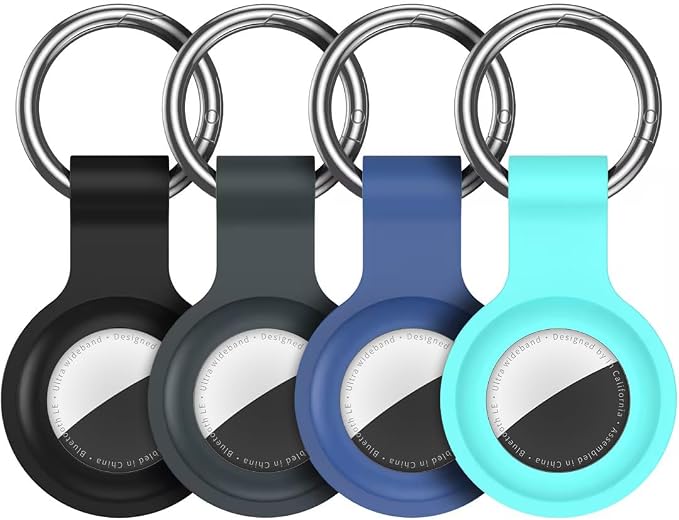 Compatible with AirTag Holder Case Keychain 4 Pack, - Image 9