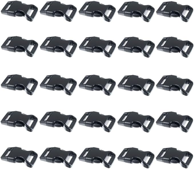 Black Plastic Side Release Buckles by ParacordPlanet
