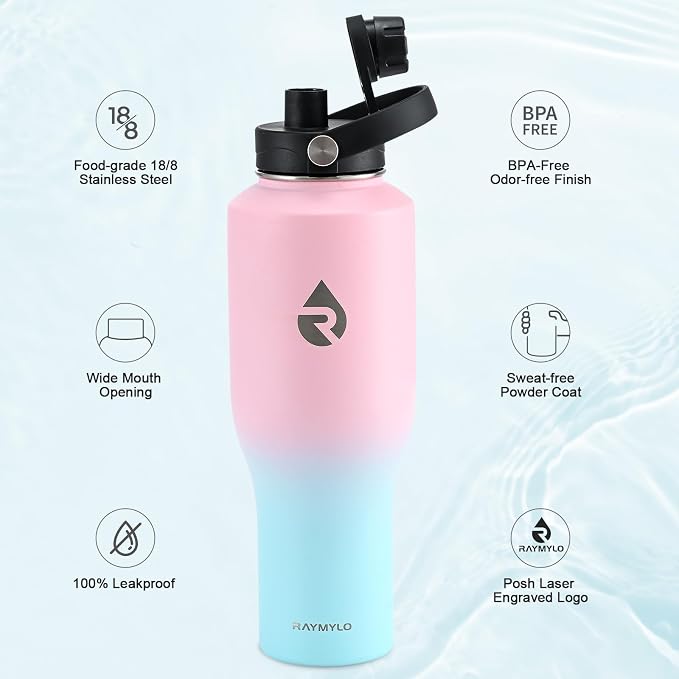 RAYMYLO 40 oz Insulated Water Bottle - Image 5