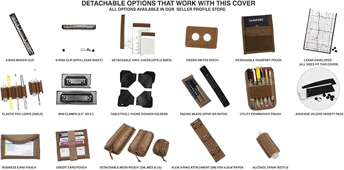 Tactical Admin Notebook Cover System, Zippered Map Case, Fits US Standard & A4 - Image 3
