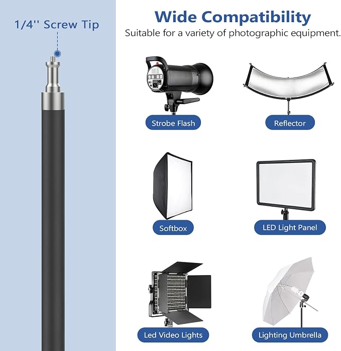 13ft Heavy Duty Light Stand Photography, Sdfghj Air Cushioned 13'/160inch/400cm - Image 3