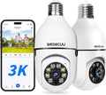 WESECUU 3K Light Bulb Security Camera -5G& 2.4GHz WiFi Security Cameras by WESECUU