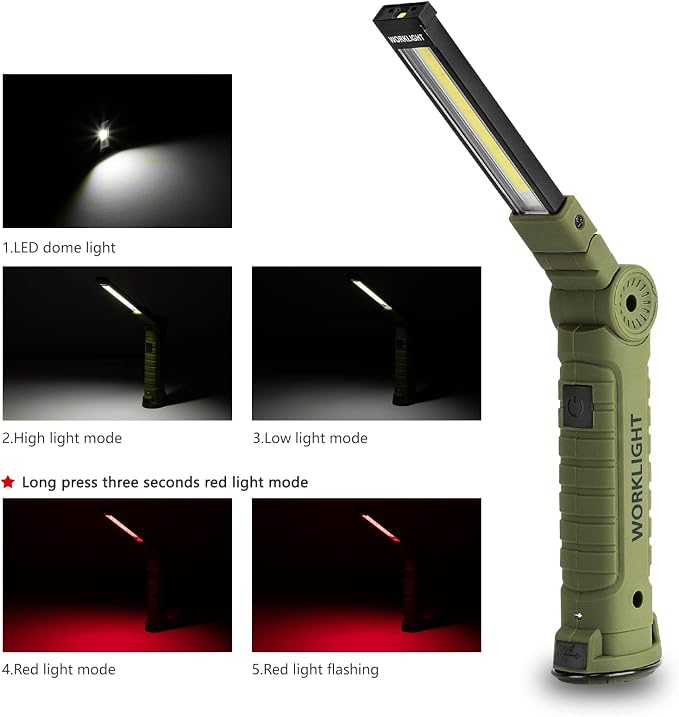 Lmaytech Men Tools for Christmas Birthday Gift 2 Packs LED Rechargeable Work - Image 3