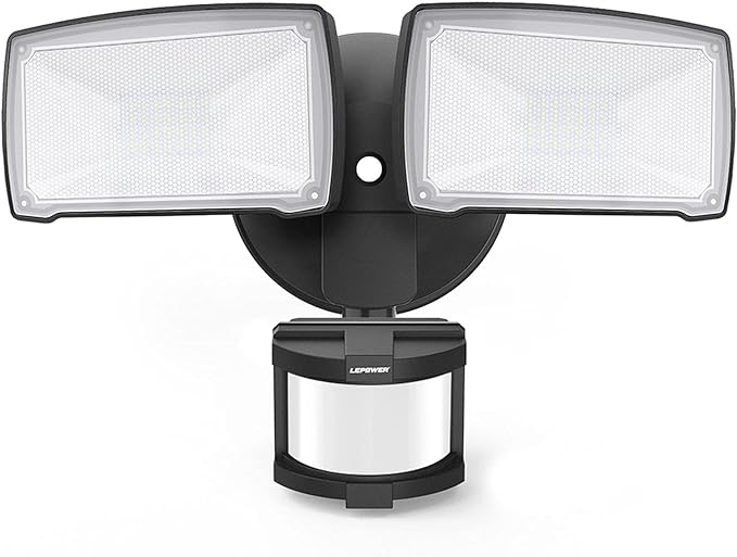 LEPOWER LED Security Lights Motion Sensor Light Outdoor, 30W 3200LM Motion by LEPOWER