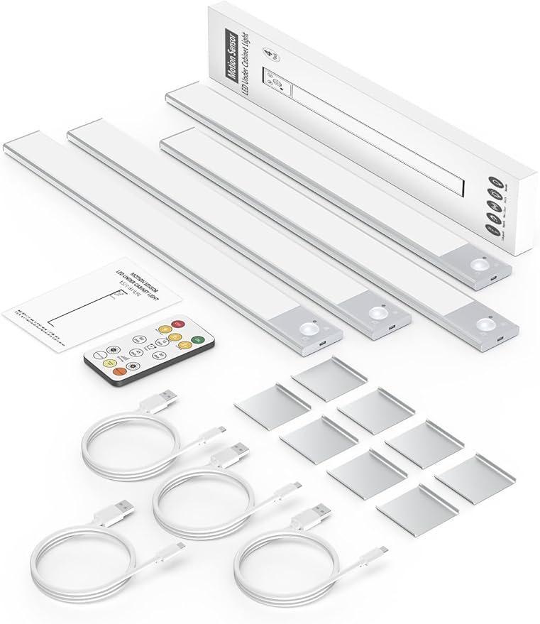16" Ultra-Thin Under Cabinet Lighting Wireless, Aluminum Alloy Under Counter - Image 7