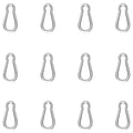 Carabiner, Heavy Duty Galvanized Steel Spring Snap Hook Carabiner Clips by High-PQ