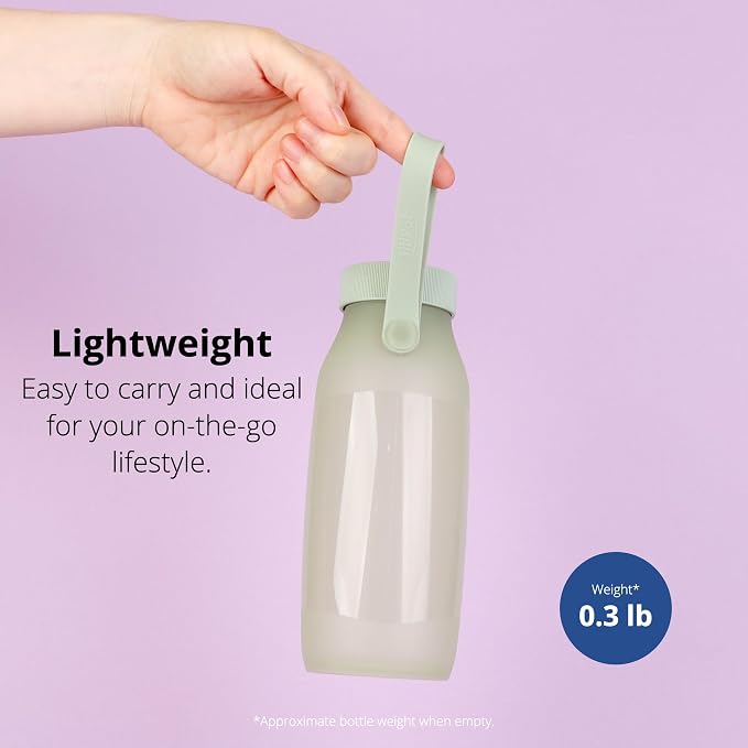 BLUE GINKGO Collapsible Water Bottle – Lightweight, Foldable Silicone Bottle - Image 4