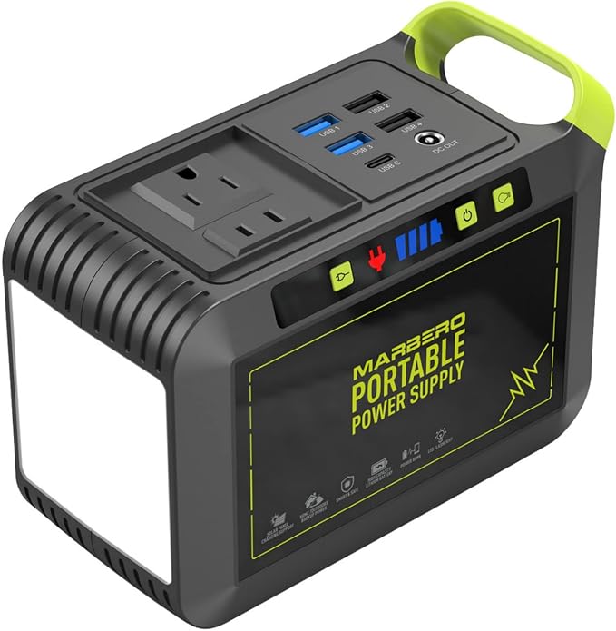 MARBERO Portable Power Station 88Wh Camping Lithium Battery Solar Generator by MARBERO
