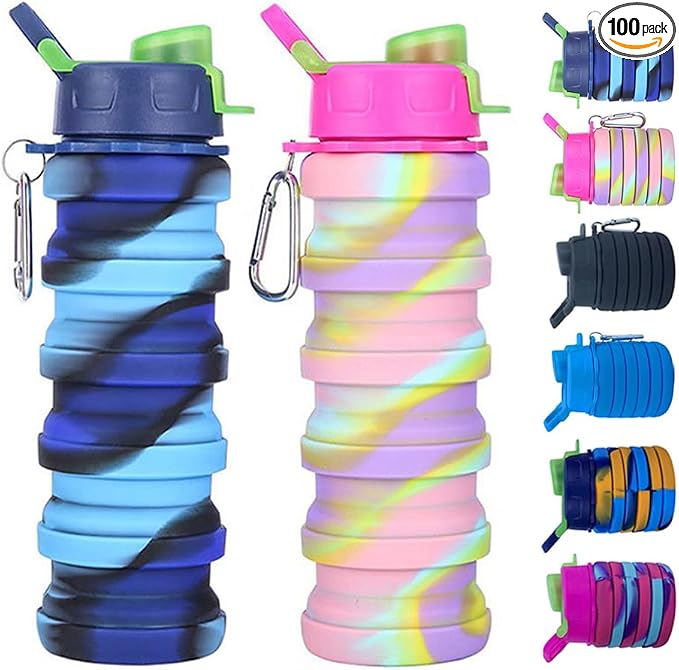 Collapsible Silicone Bottles 2 Pack by konlongzan