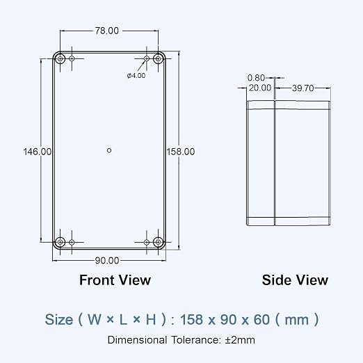 LeMotech Project Box ABS Plastic IP65 Waterproof Dustproof Electrical Junction - Image 8