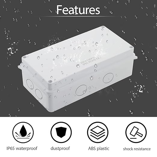 LeMotech Junction Box, Electrical Box IP65 Water Resistant Dustproof ABS - Image 5