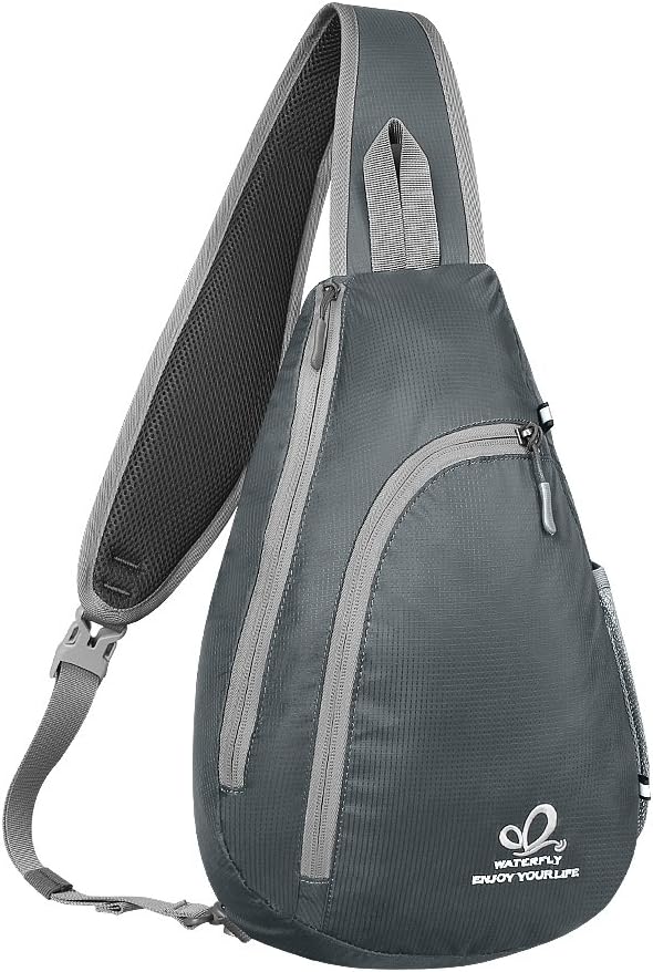WATERFLY Crossbody Sling Bag Small Water Resistant Backpack Lightweight by Waterfly