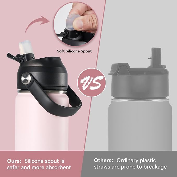 Fijinhom 24oz Insulated Stainless Steel Water Bottle, Wide Mouth Double Wall - Image 4