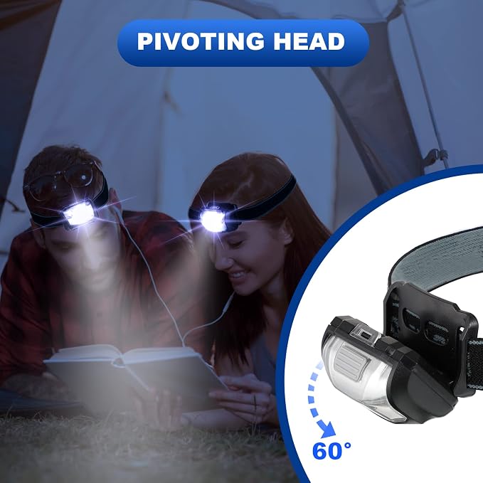 Macarrie LED Headlamps IPX4 Waterproof 3 Modes Headlamp Flashlight Bright Head - Image 5