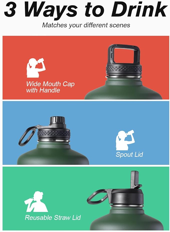 Half Gallon Water Bottle Insulated - Image 5