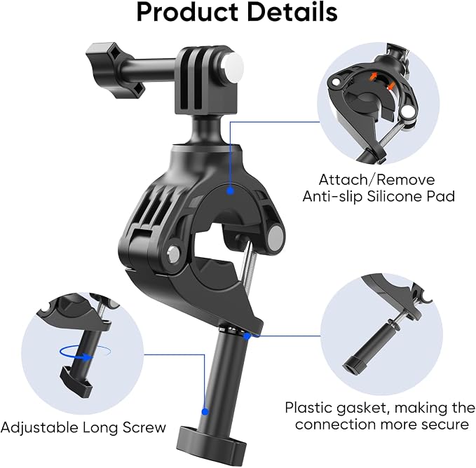 HONGDAK Camera Clamp Mount Bike Pole Motorcycle Handlebar Mounts Accessories - Image 4