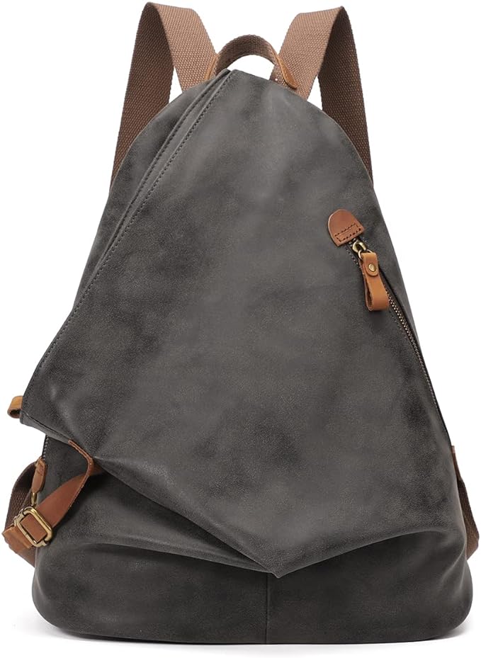 KL928 PU Leather Vintage Backpack – Large Casual Daypack Outdoor Travel by KL928