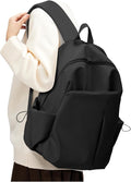 SEAFEW Black Backpack for School, High School Bookbag Back Pack for Teens Girls by SEAFEW