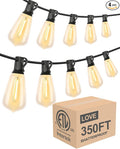 Lightdot 350FT Outdoor String Lights, LED Bistro String Lights by LightdotLighting