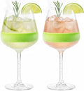 14oz Frozen Cooling Wine Glasses, 2 Set – Keep Drinks Cold Longer, Stemmed by Khen