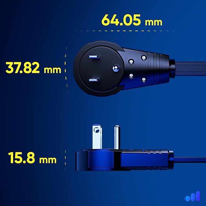 Maximm Cable 30 Ft 360° Rotating Flat Plug Extension Cord, 16/3 AWG Multi 3 - Image 4