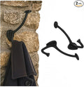 "Mystic Colonial Medieval Cast Iron Wall Hooks � Set of 2 Heavy Duty Dual Hooks by SaKeGa