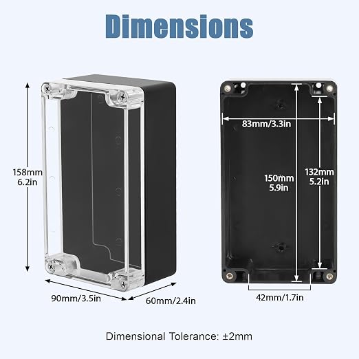 LeMotech Project Box ABS Plastic IP65 Waterproof Dustproof Electrical Junction - Image 2