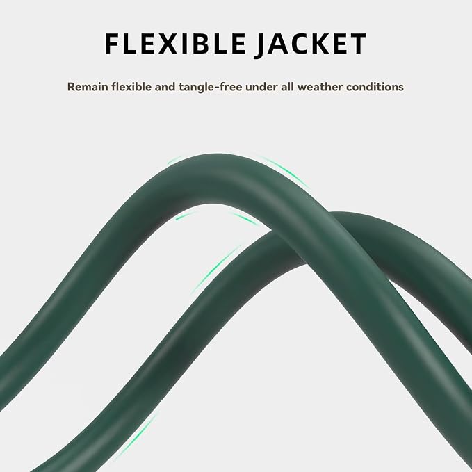50ft Outdoor Extension Cord for Christmas Decorations- 16/3 Heavy Duty SJTW - Image 4