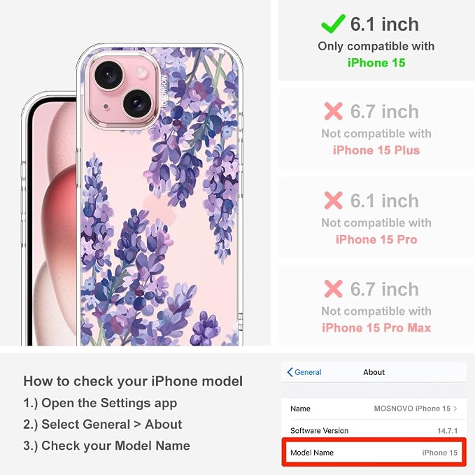 MOSNOVO Case for iPhone 15 - Image 2