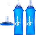 2PCS Soft Water Bottle, 17oz/500ml TPU Collapsible Flask Foldable Bottles by Qidoe