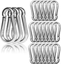 24 PCS M5 Mini Spring Carabiners, 1.97 Inch Galvanized Steel Hooks by Unknown
