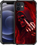 for iPhone 11 Case, Gestures Funny Skull Pattern Graphic Design Girl Boy Soft by FKBRCL4U