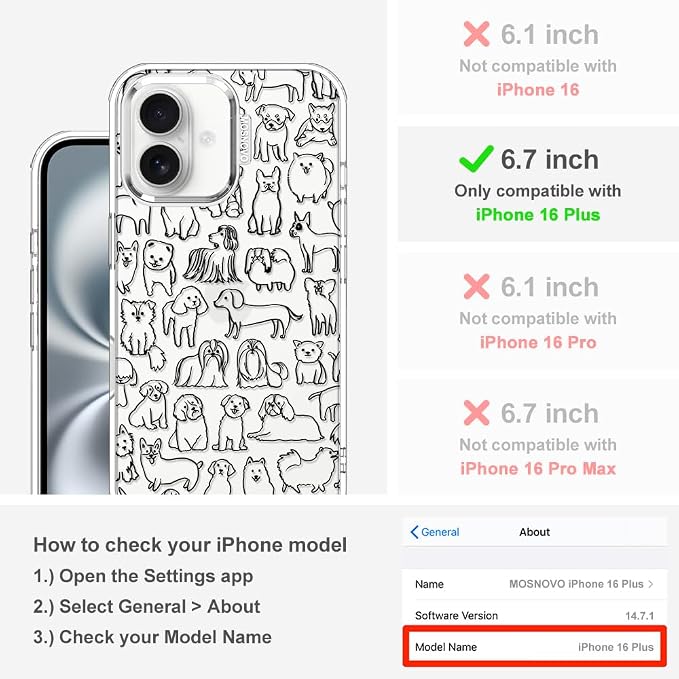 MOSNOVO Case for iPhone 16 Plus - Image 2