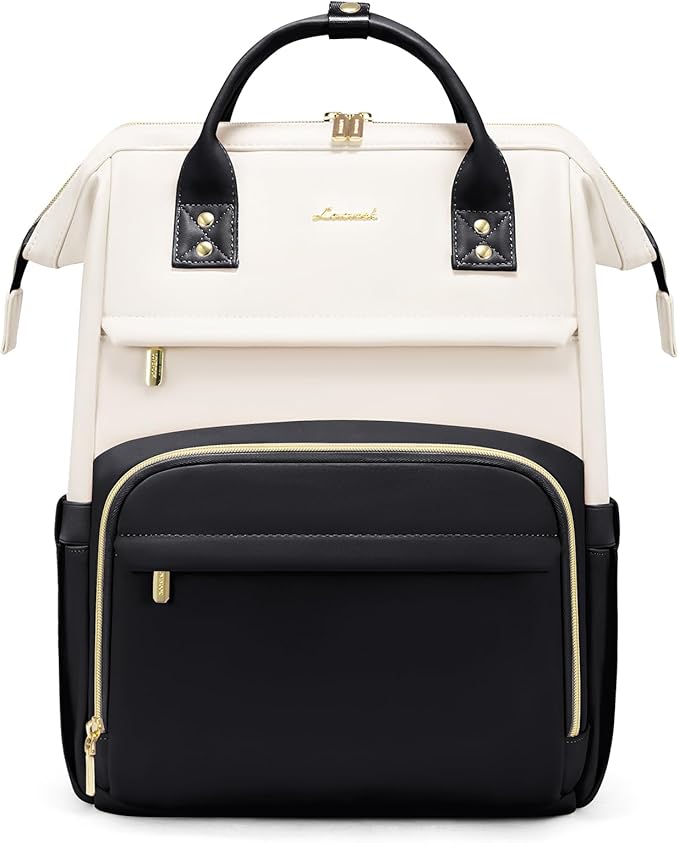 LOVEVOOK Leather Backpacks for Women, 15.6 inch Leather Laptop Backpack Women by LOVEVOOK