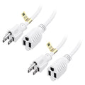 Cable Matters 2-Pack 16 AWG Heavy Duty 13A Power Extension Cord - 6ft by CableMatters
