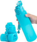 TakeToday Collapsible Water Bottles 32oz, Foldable Travel Water Bottle by TAKETODAY