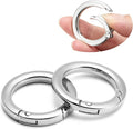 DEVPSISR 4pcs Flat Trigger Spring O Rings, Metal Keychain Ring Round Carabiner by DEVPSISR