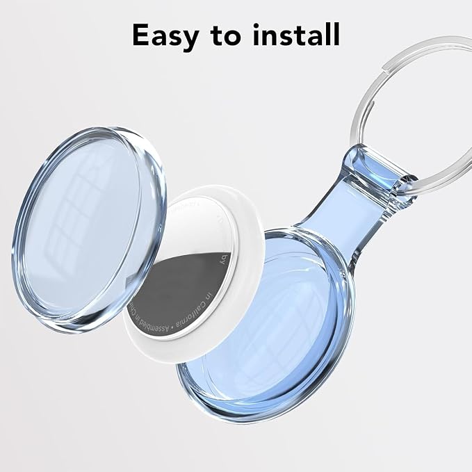 Compatible with AirTag Holder Case Keychain 4 Pack, - Image 8