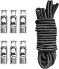 6 Pieces Heavy Duty 2 Hole Metal Cord Lock Clamp Toggle Stop Slider by Unknown